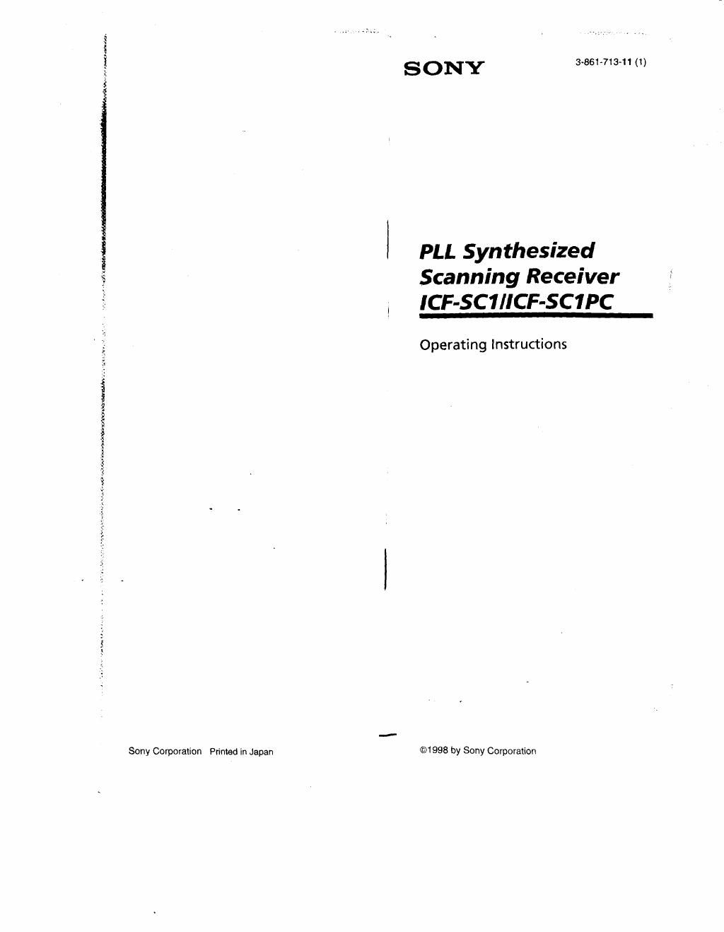 sony icf sc 1 owners manual