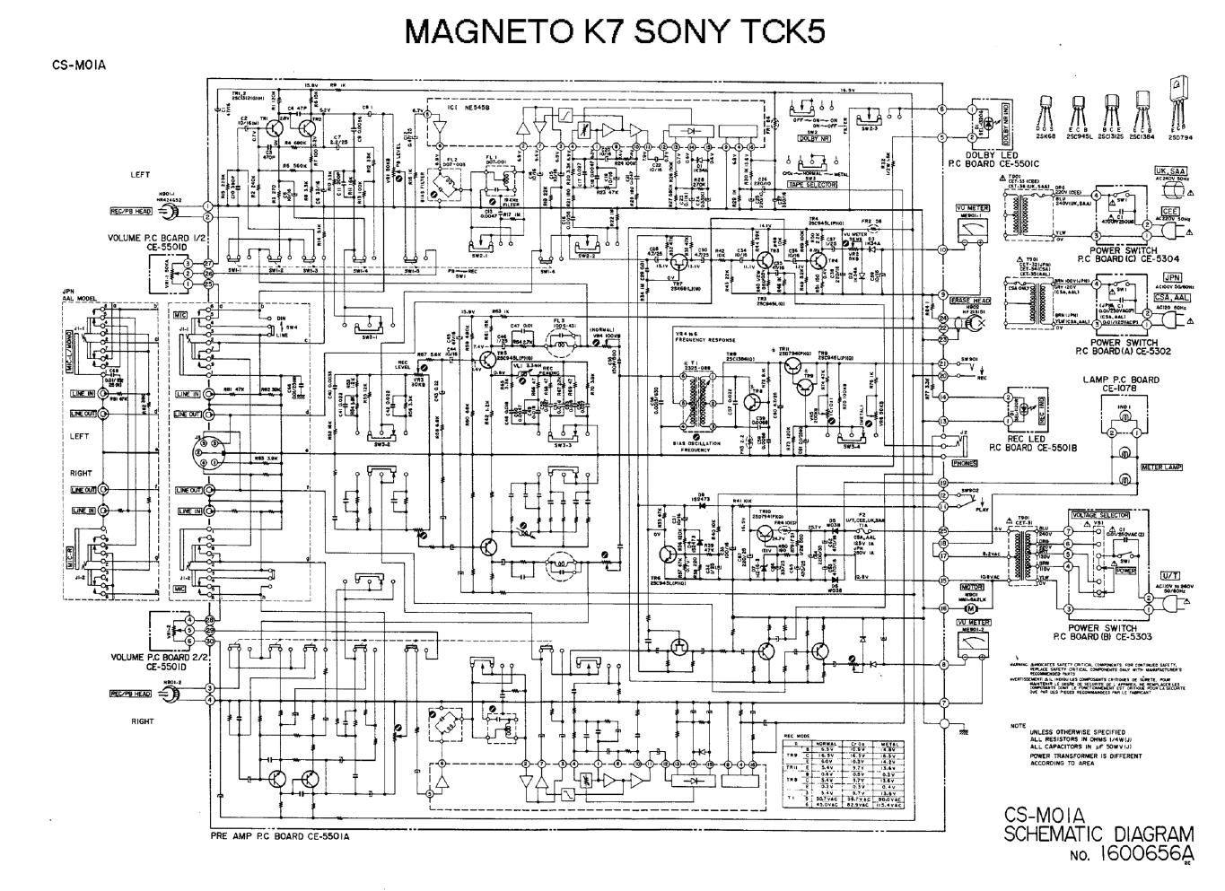 sony k 7 tck 5 schematic