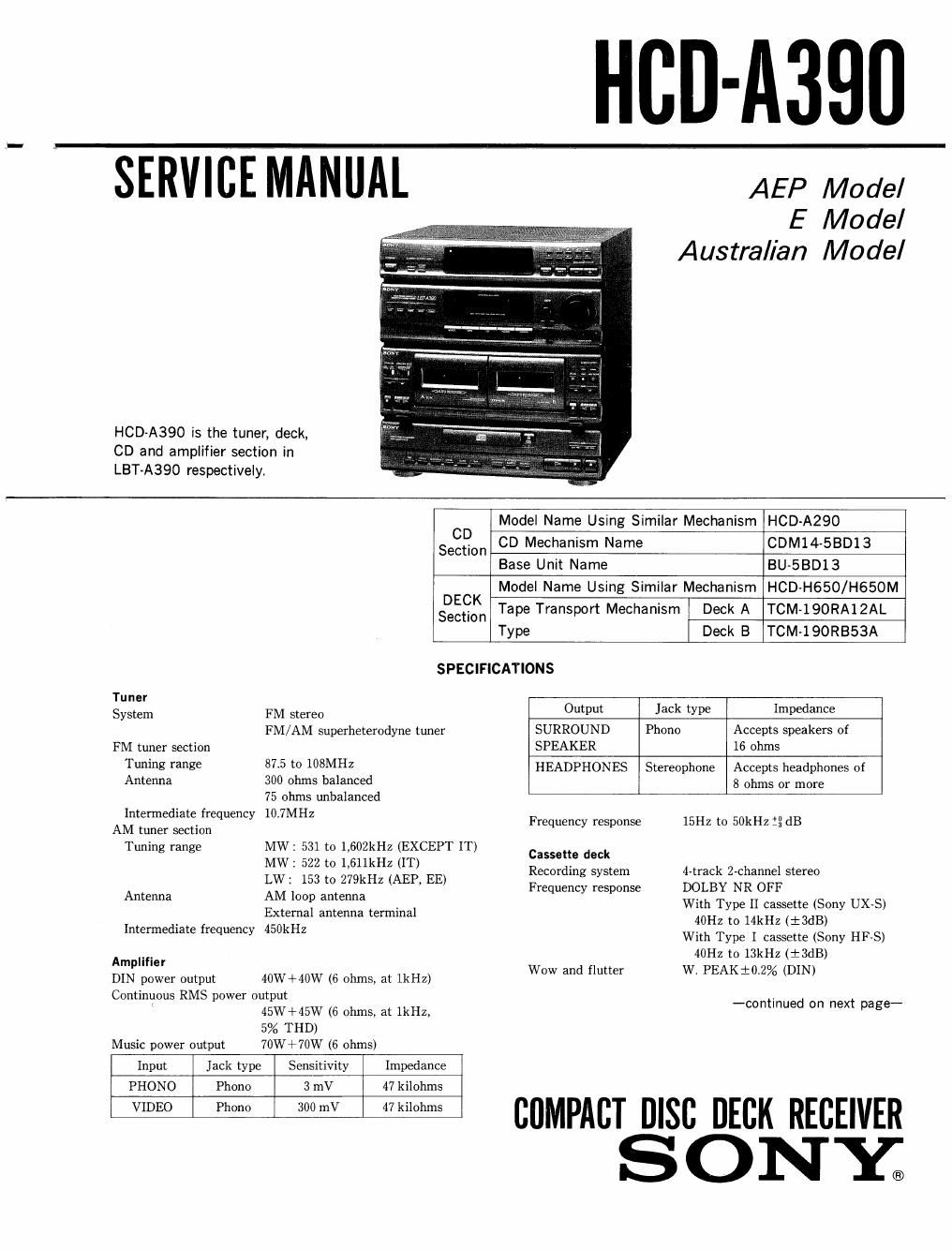 sony lbt a390 hcd a390 xb3