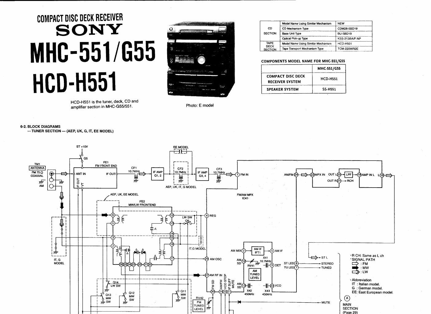 sony mhc 551 g55 hcd h551