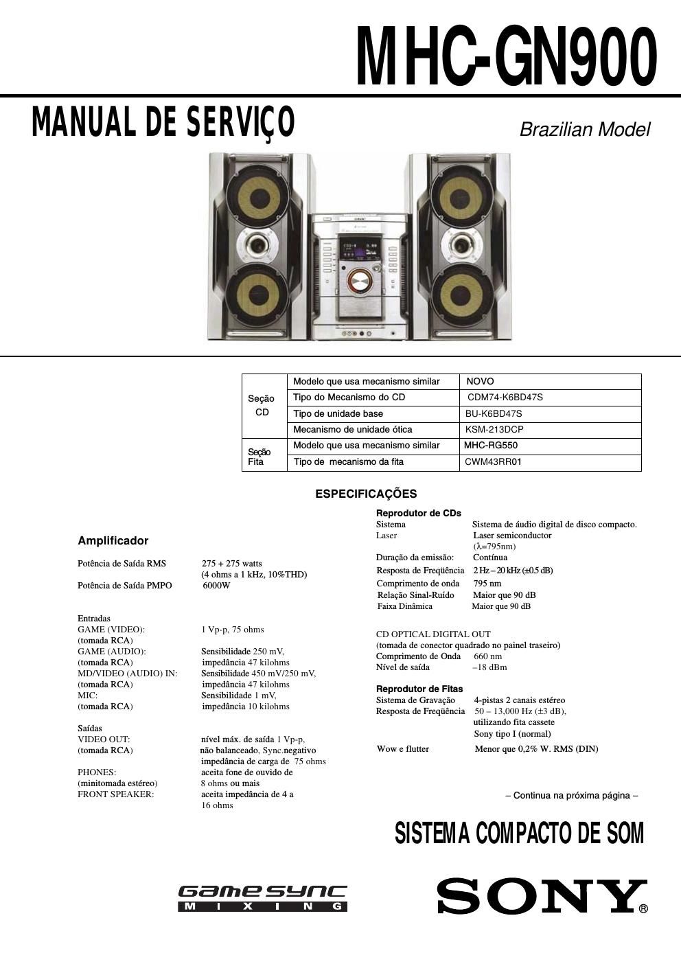 sony mhc gn 900