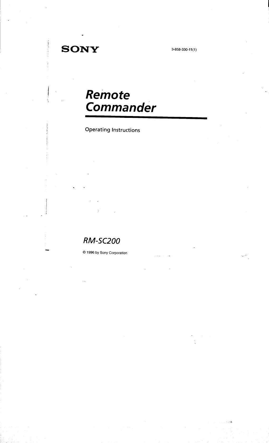 sony rm sc 200 owners manual
