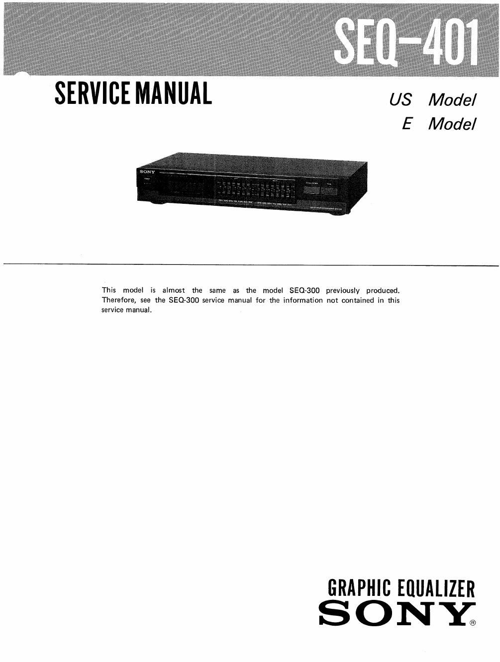 sony seq 401 service manual