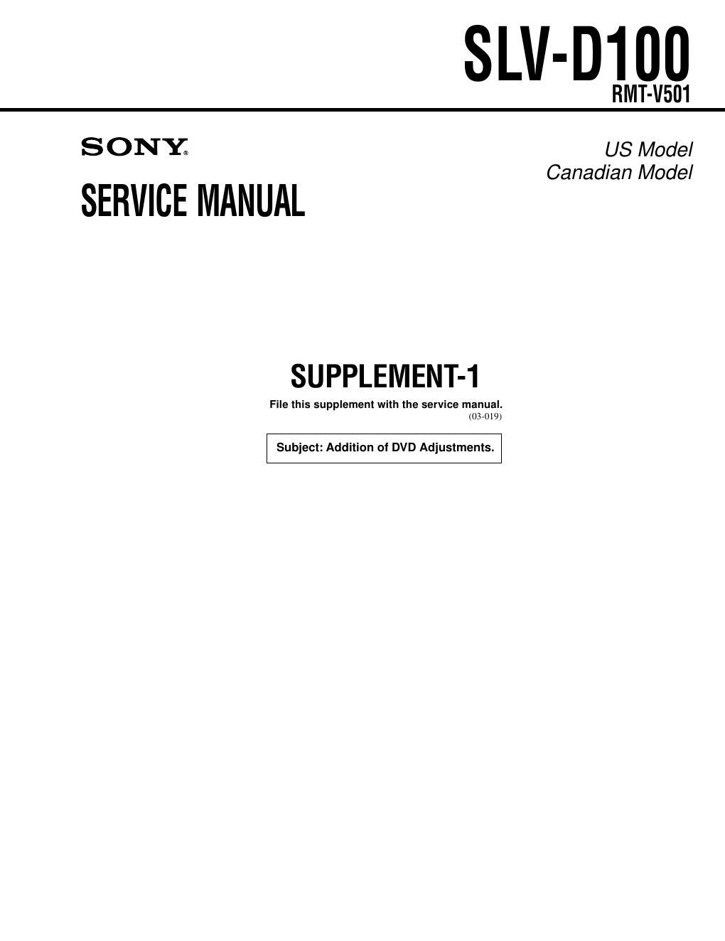 sony slv d 100 service manual 1