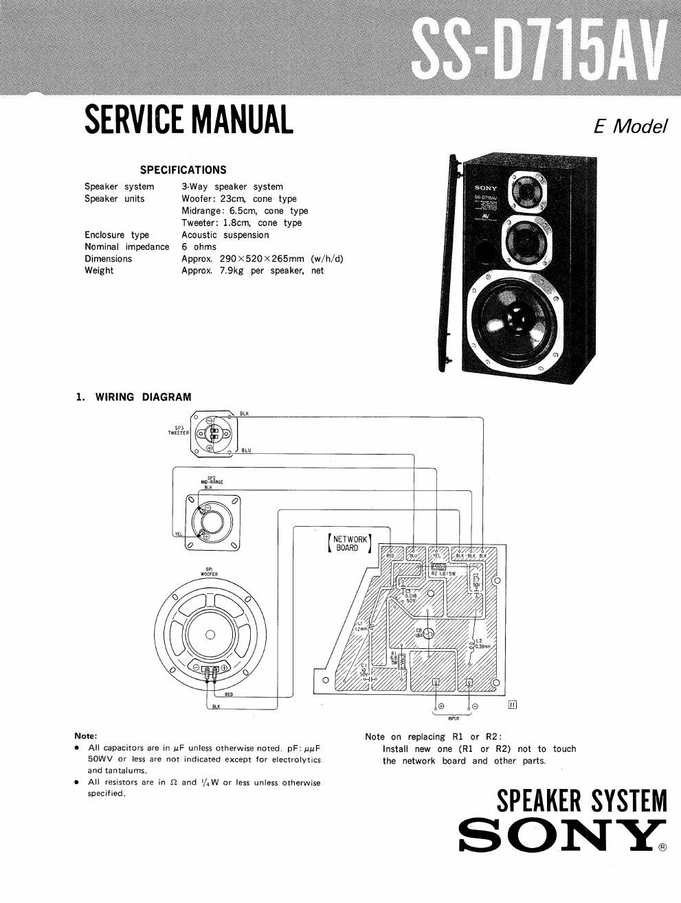 sony ss d 715 av service manual