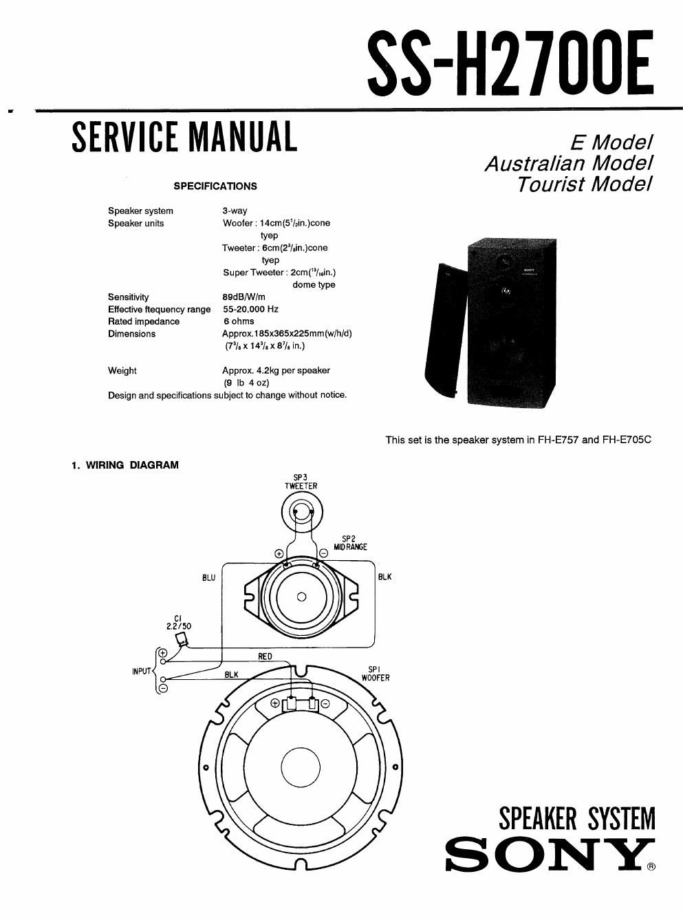 sony ss h 277 e service manual