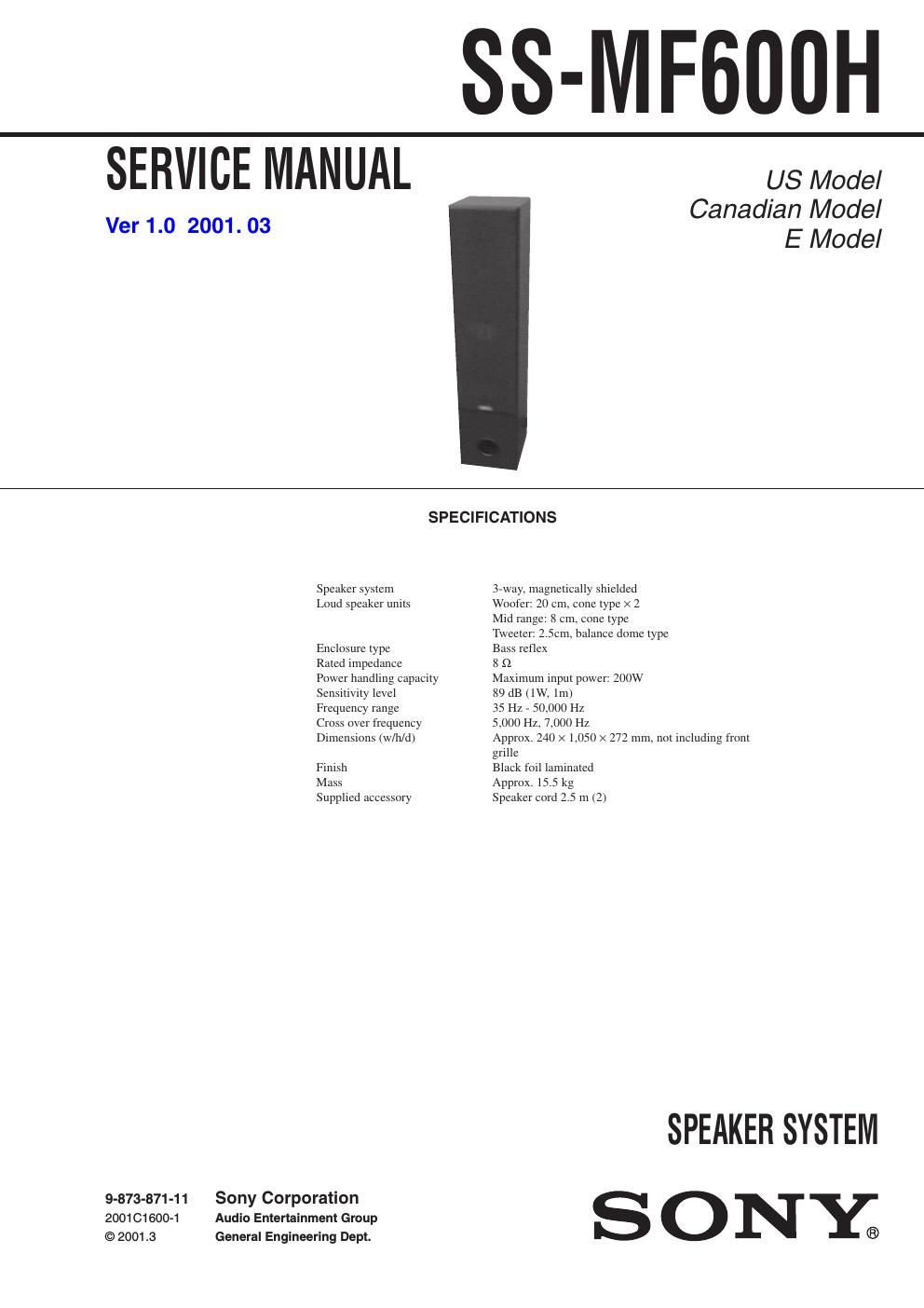 sony ss mf 600 h service manual