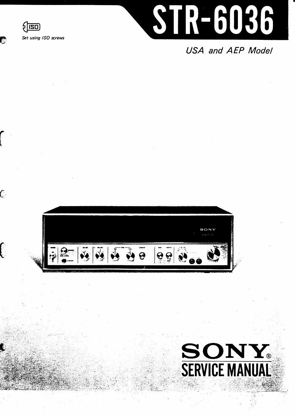 sony str 6036 service manual