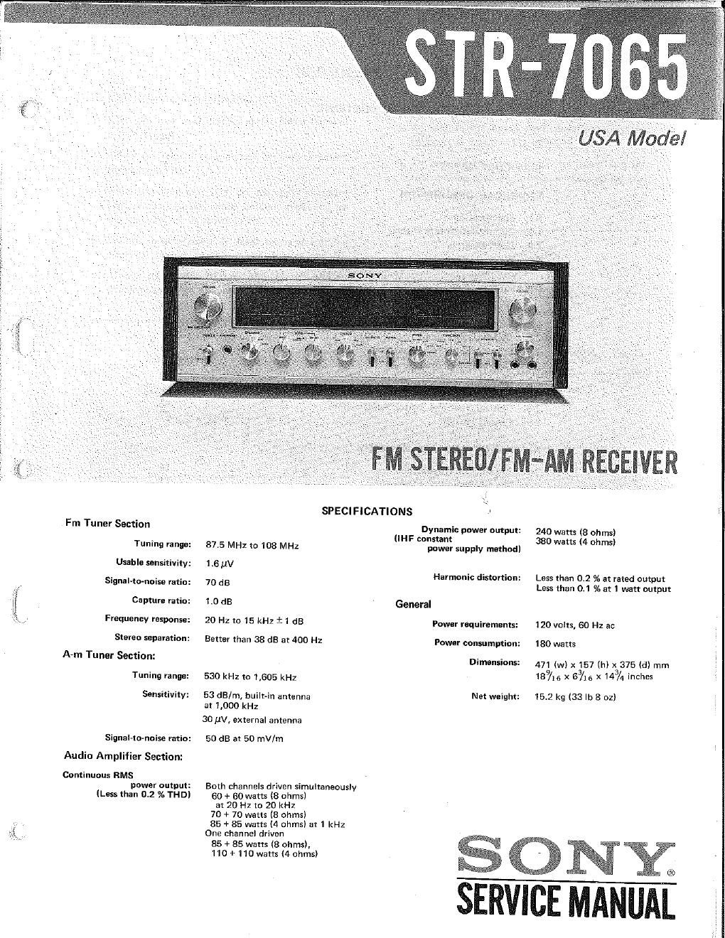 sony str 7065 rec service manual