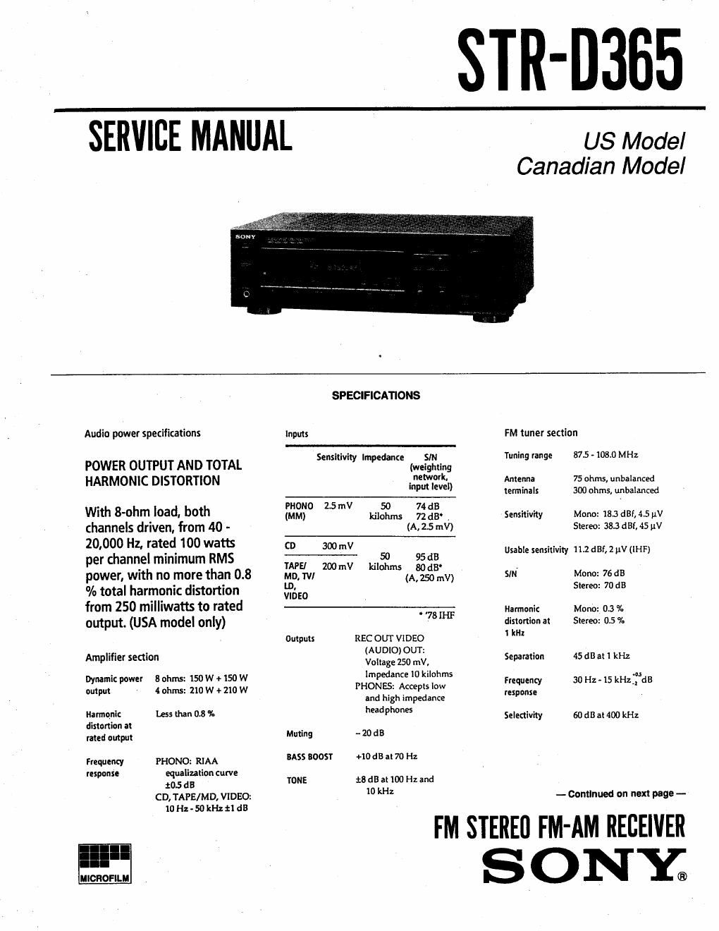 sony str d 365 service manual 3