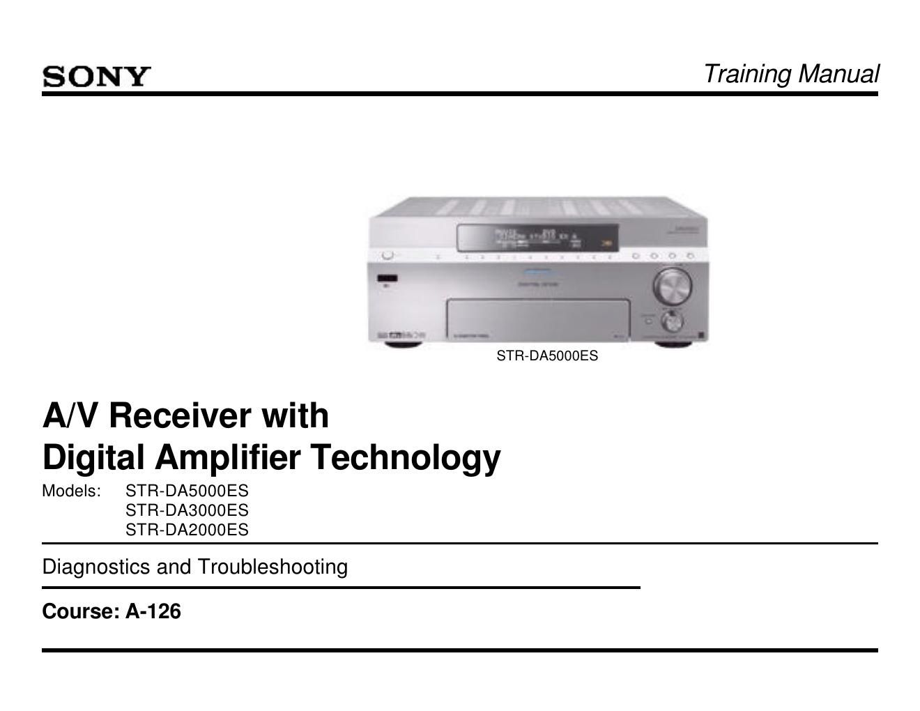 sony str da 2000 es service manual