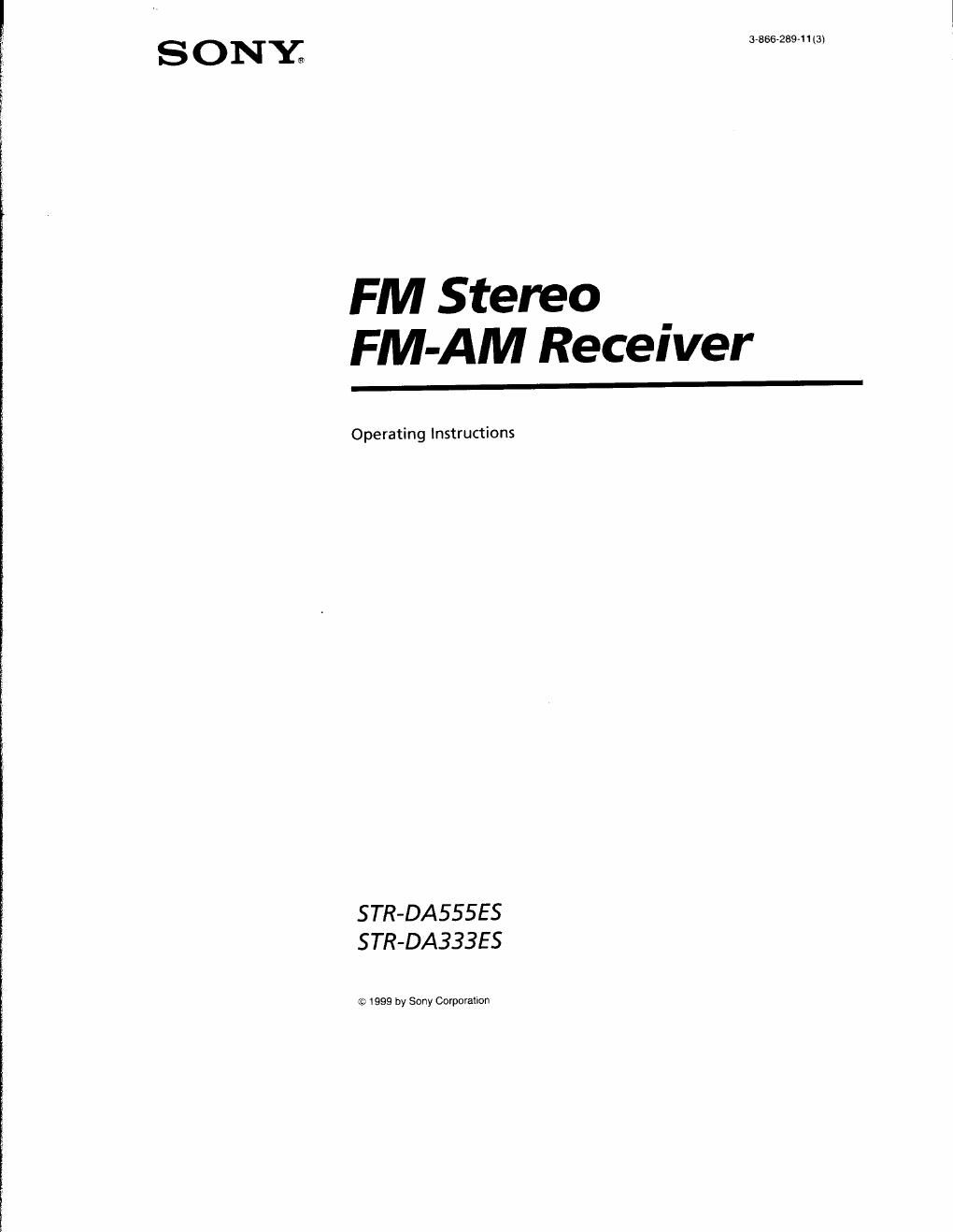 sony str da 333 es owners manual