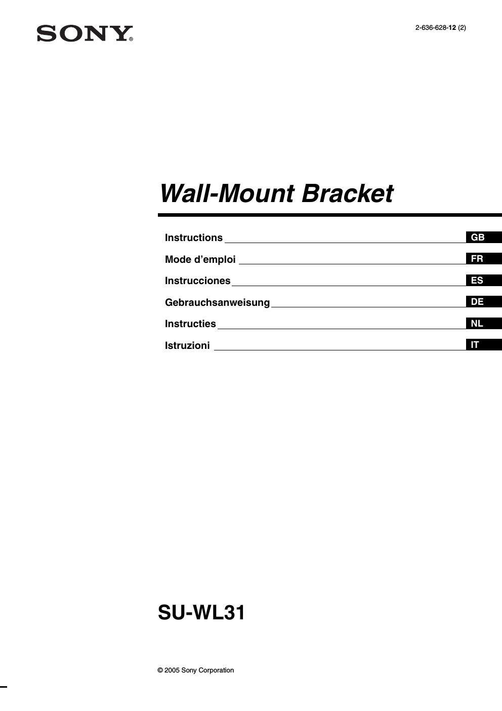 sony su wl 31 owners manual