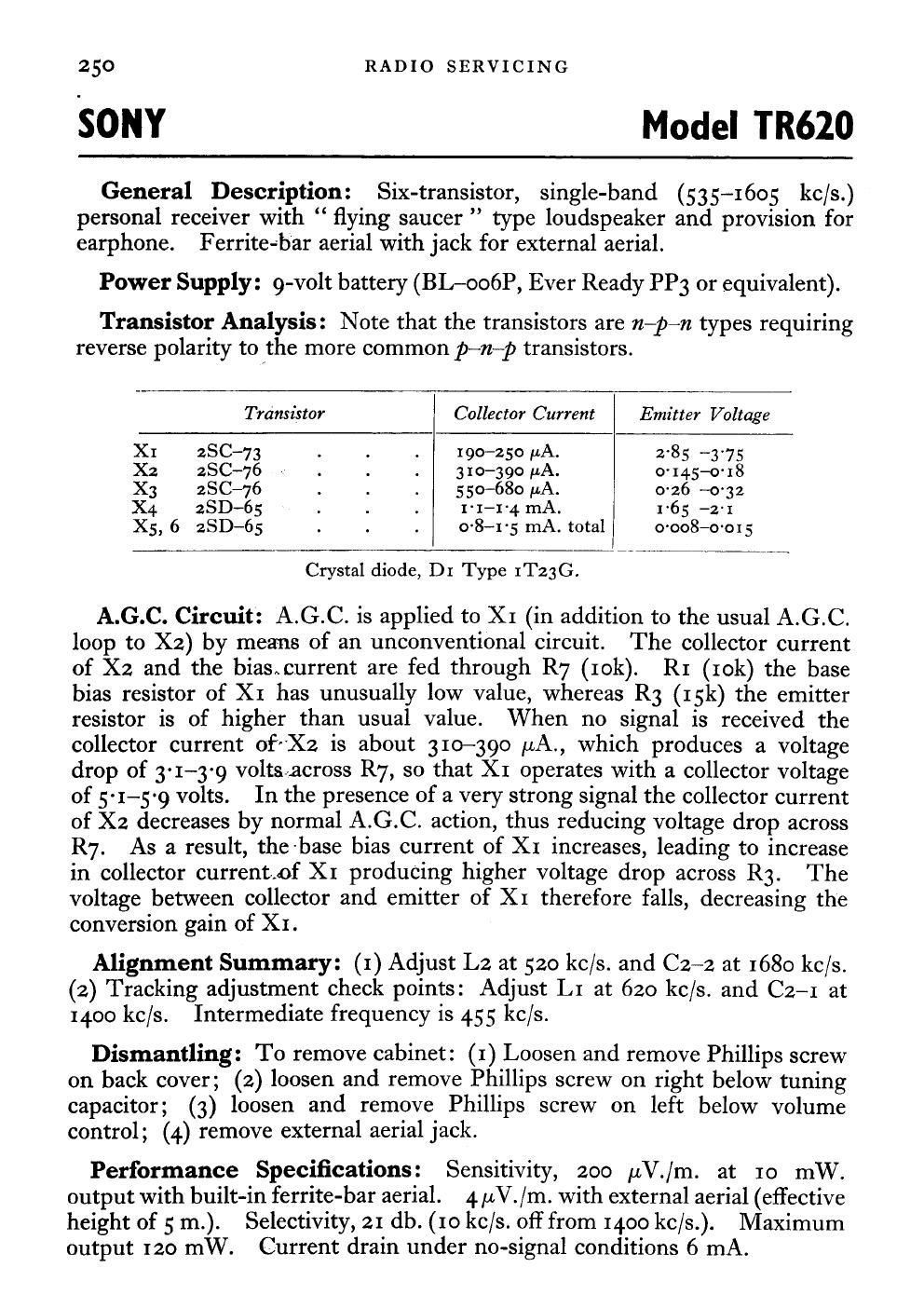 sony tr 620 service manual