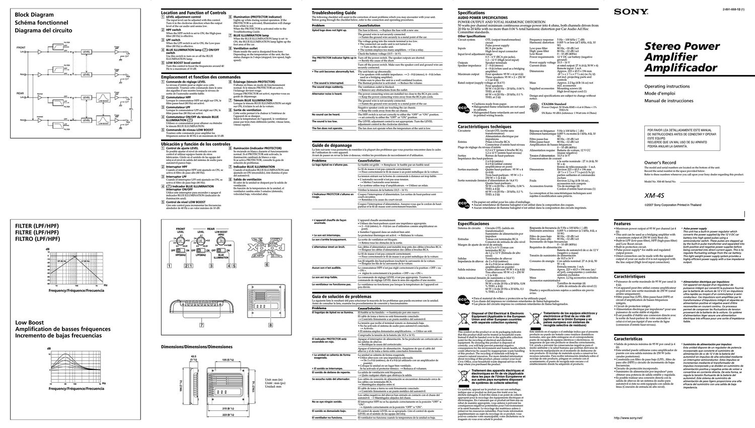 sony xm 4 s owners manual