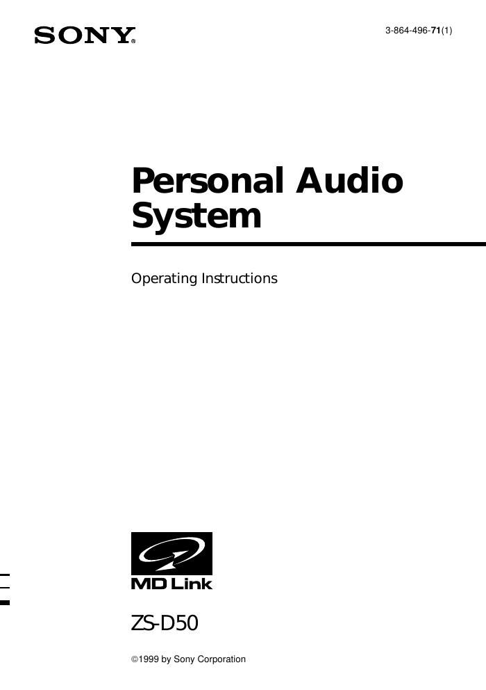 sony zs d 50 owners manual