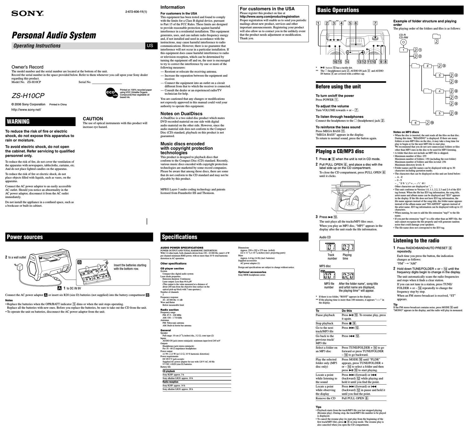 sony zs h 10 cp owners manual