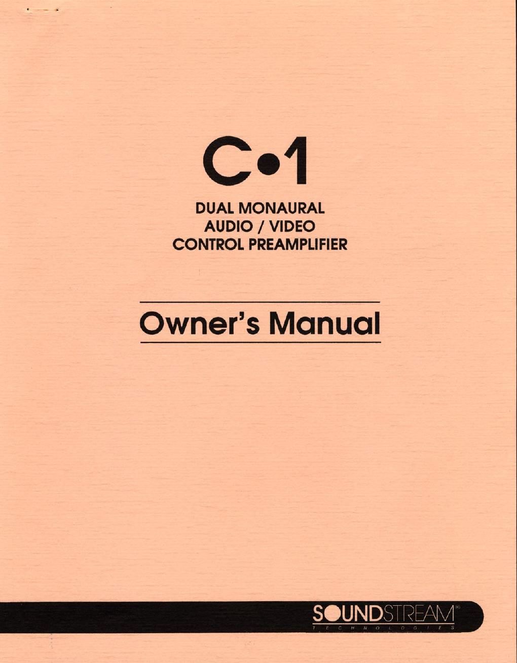 soundstream c 1 owners manual
