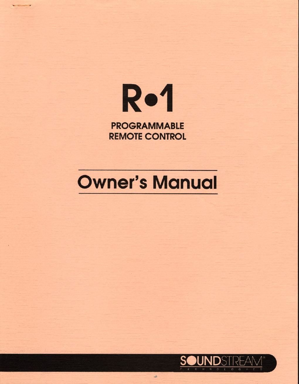 soundstream r 1 owners manual