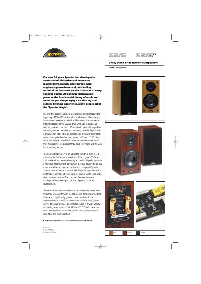 spendor s 35 se brochure