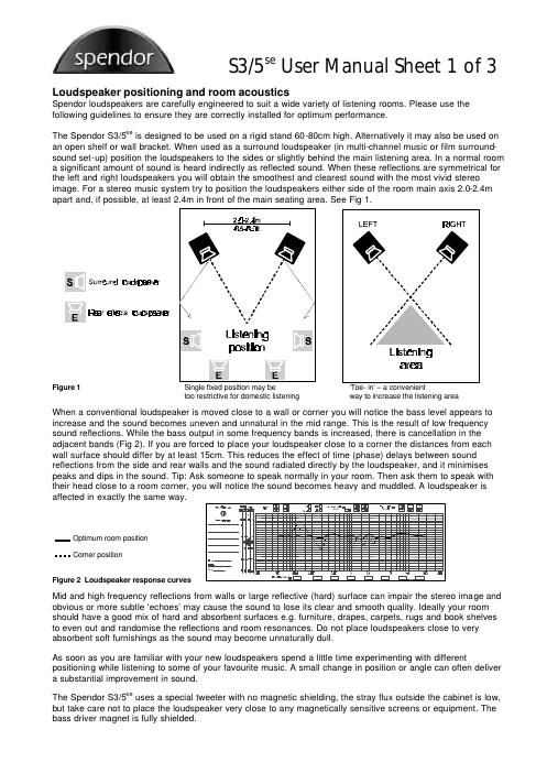 spendor s 35 se owners manual