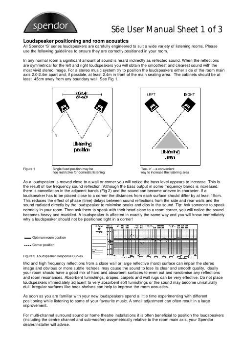 spendor s 6 e owners manual