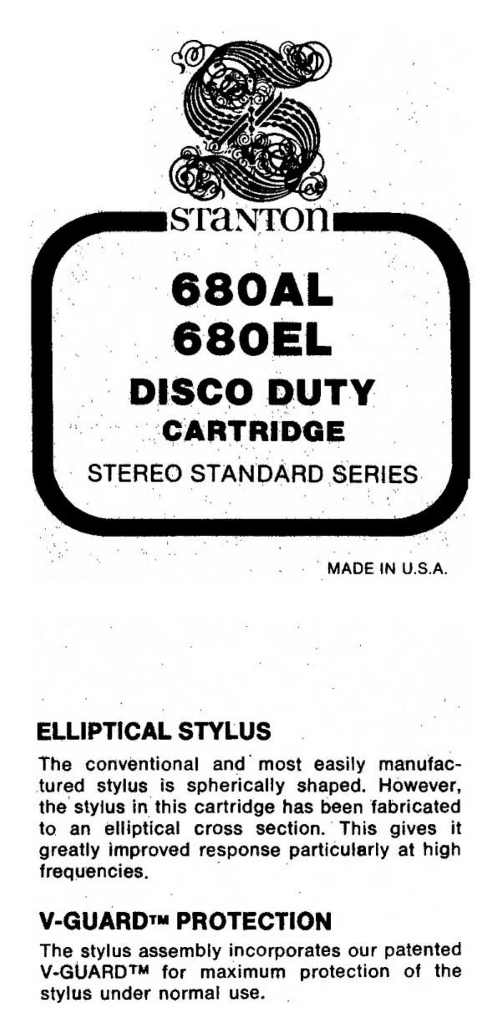 stanton 680 el owners manual