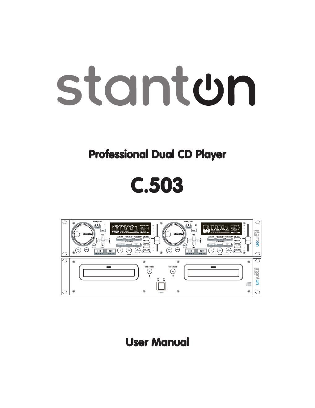 stanton c 503 owners manual