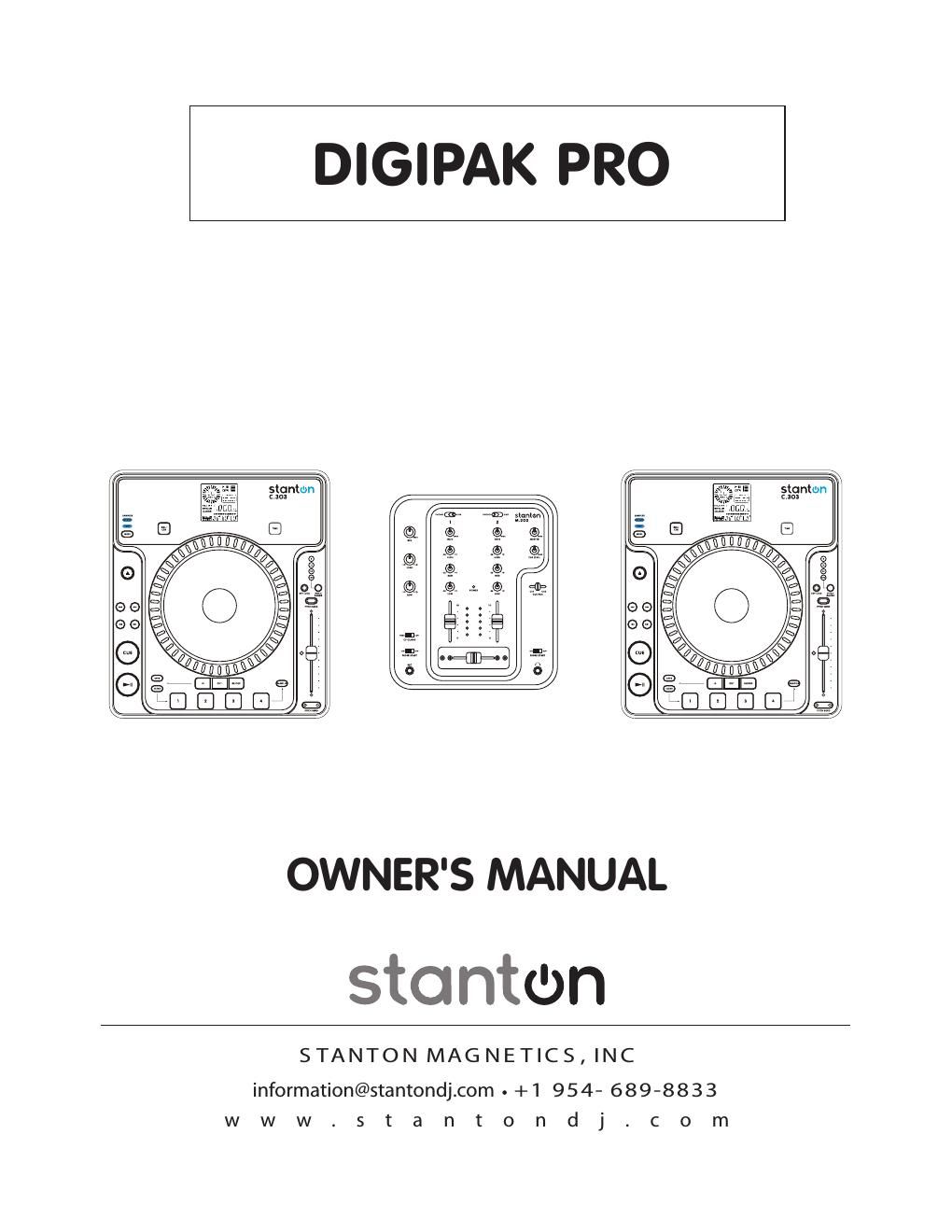 stanton digipak pro owners manual