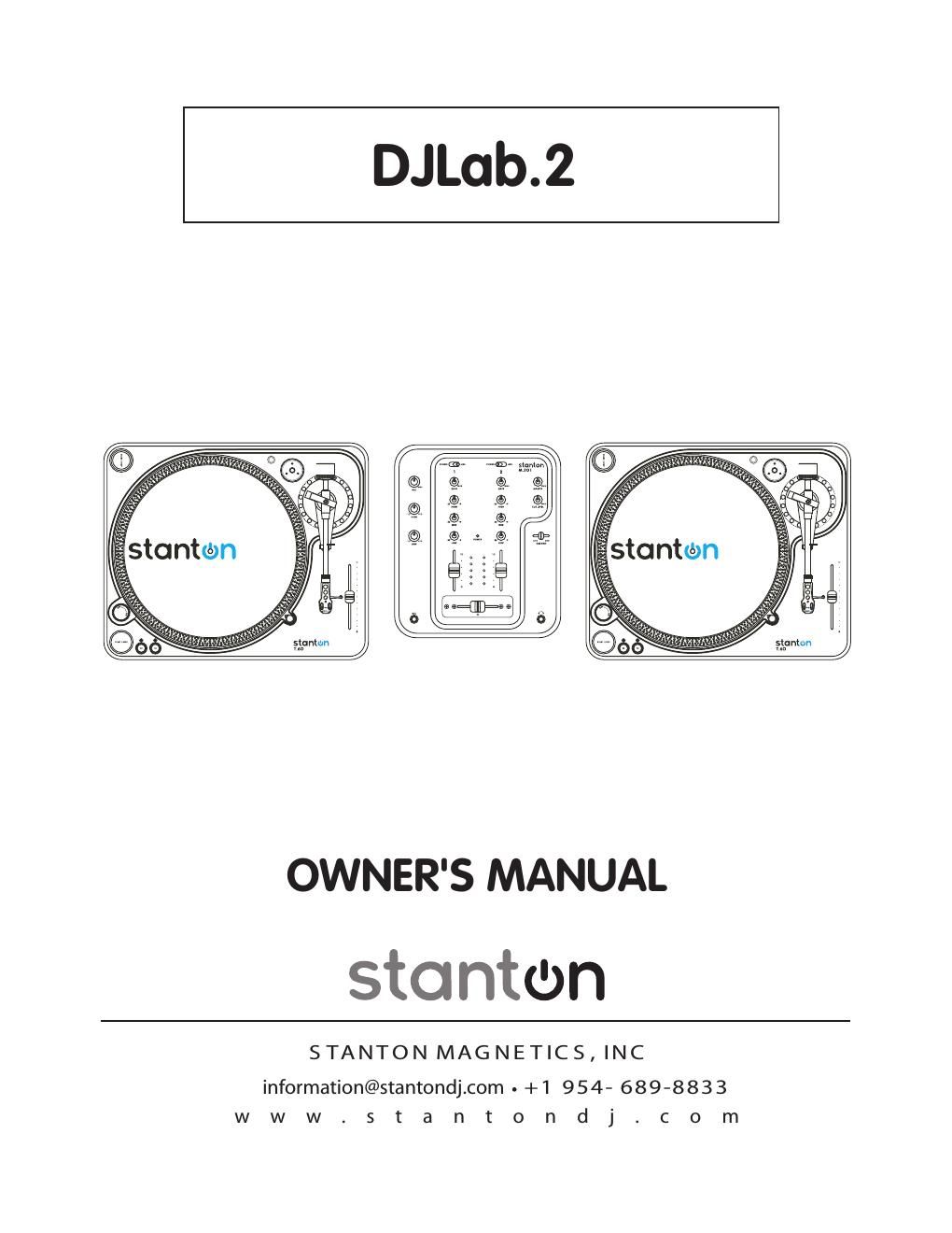 stanton djlab 2 owners manual