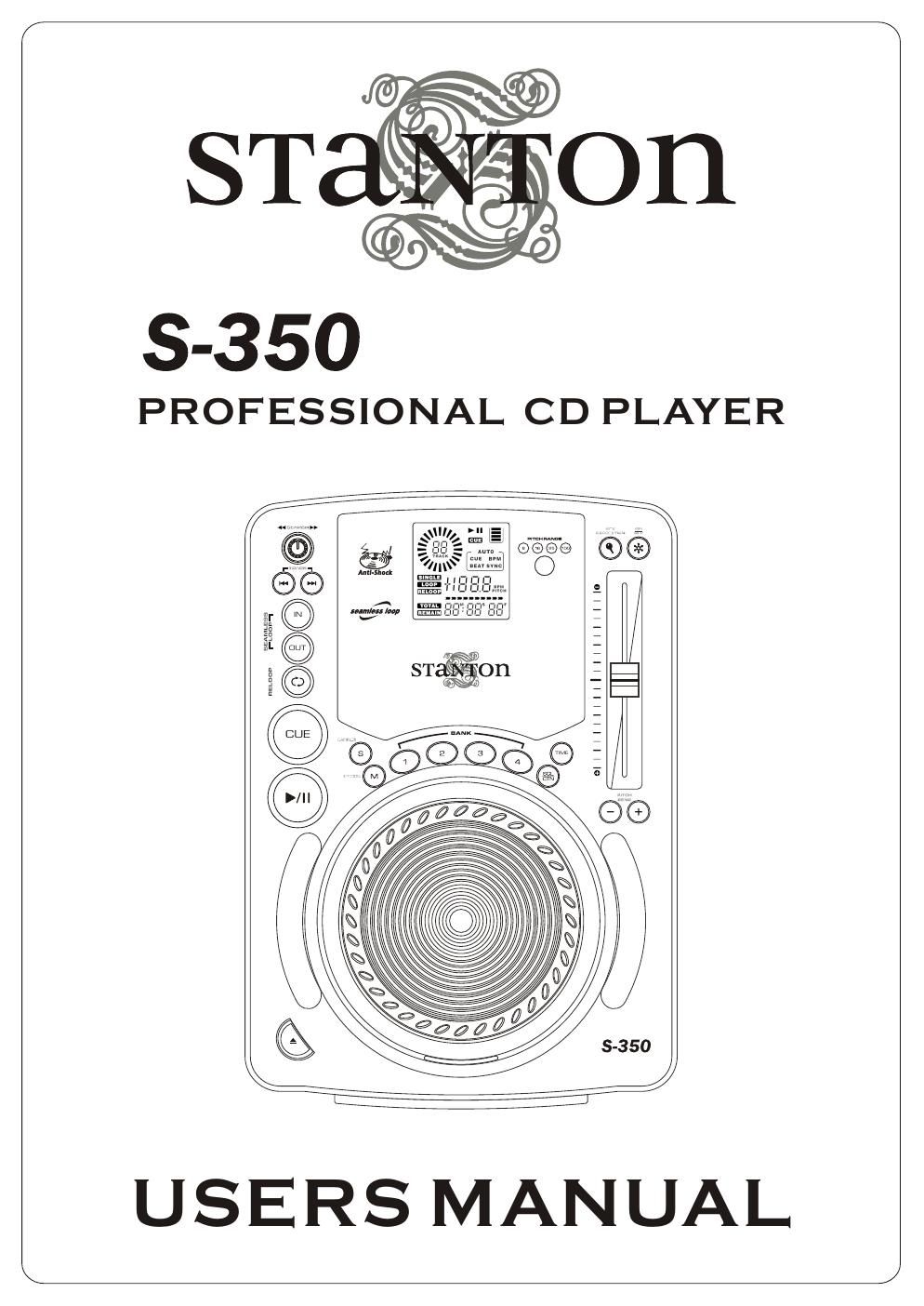 stanton s 350 cd owners manual