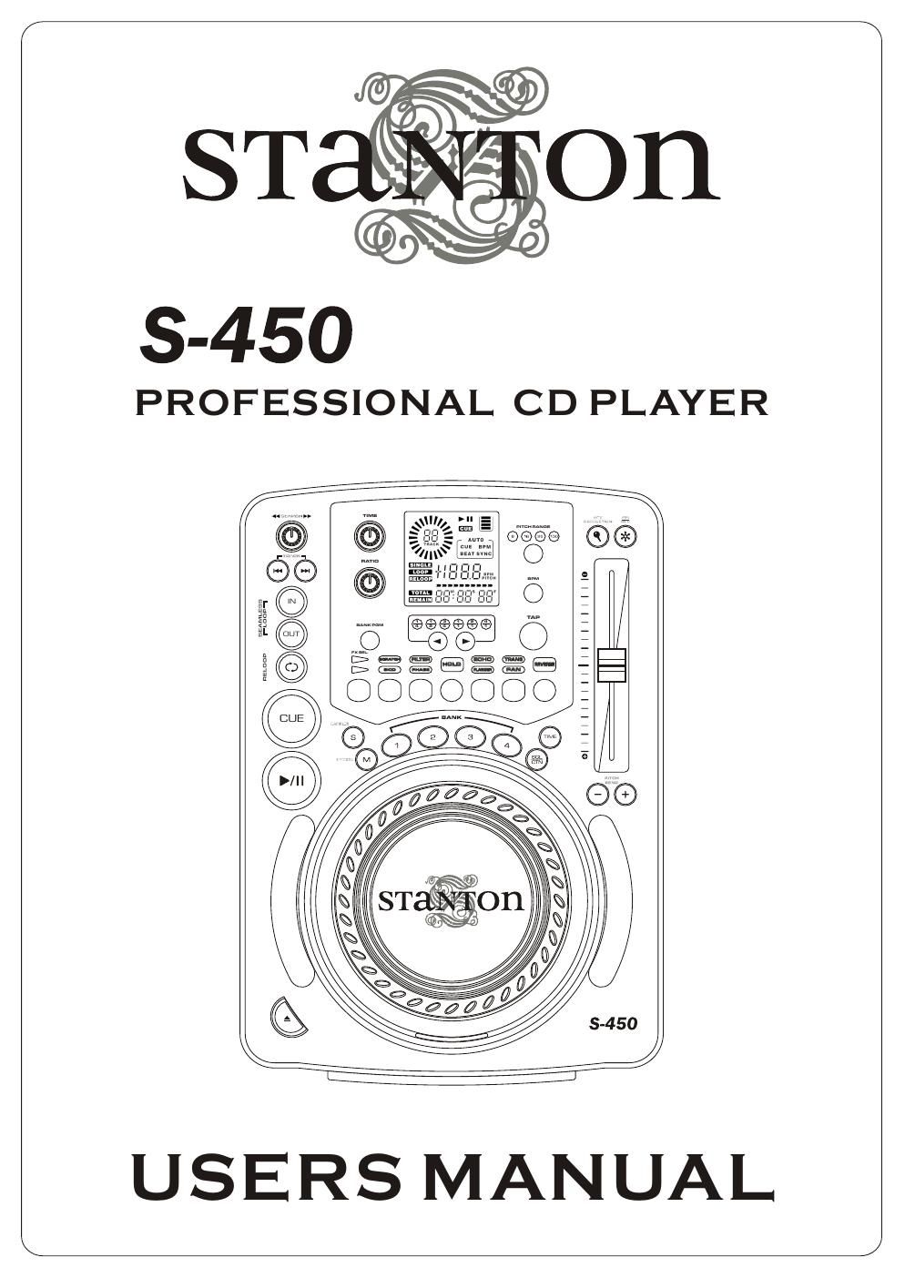 stanton s 450 cd owners manual