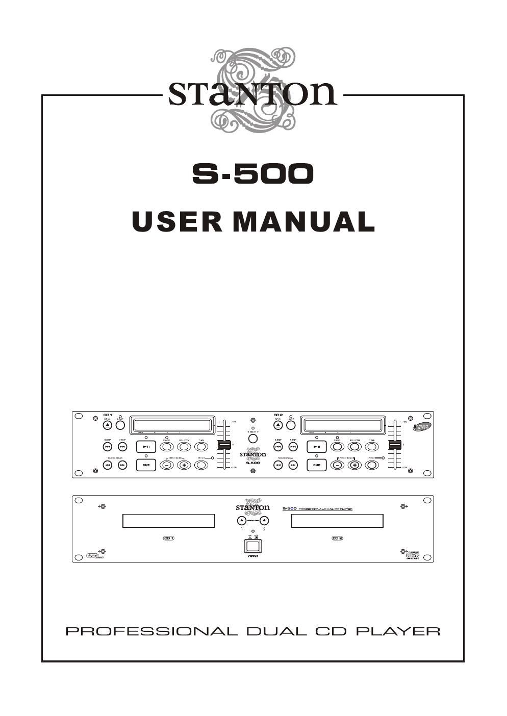stanton s 500 owners manual
