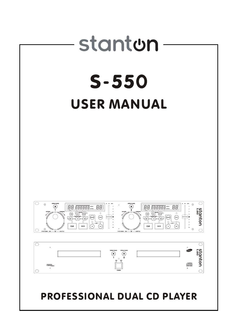 stanton s 550 owners manual