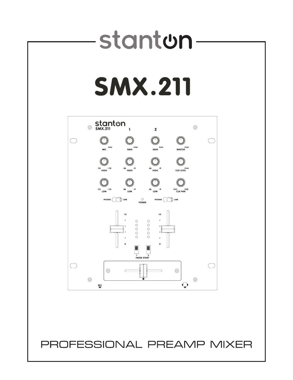 stanton smx 211 owners manual