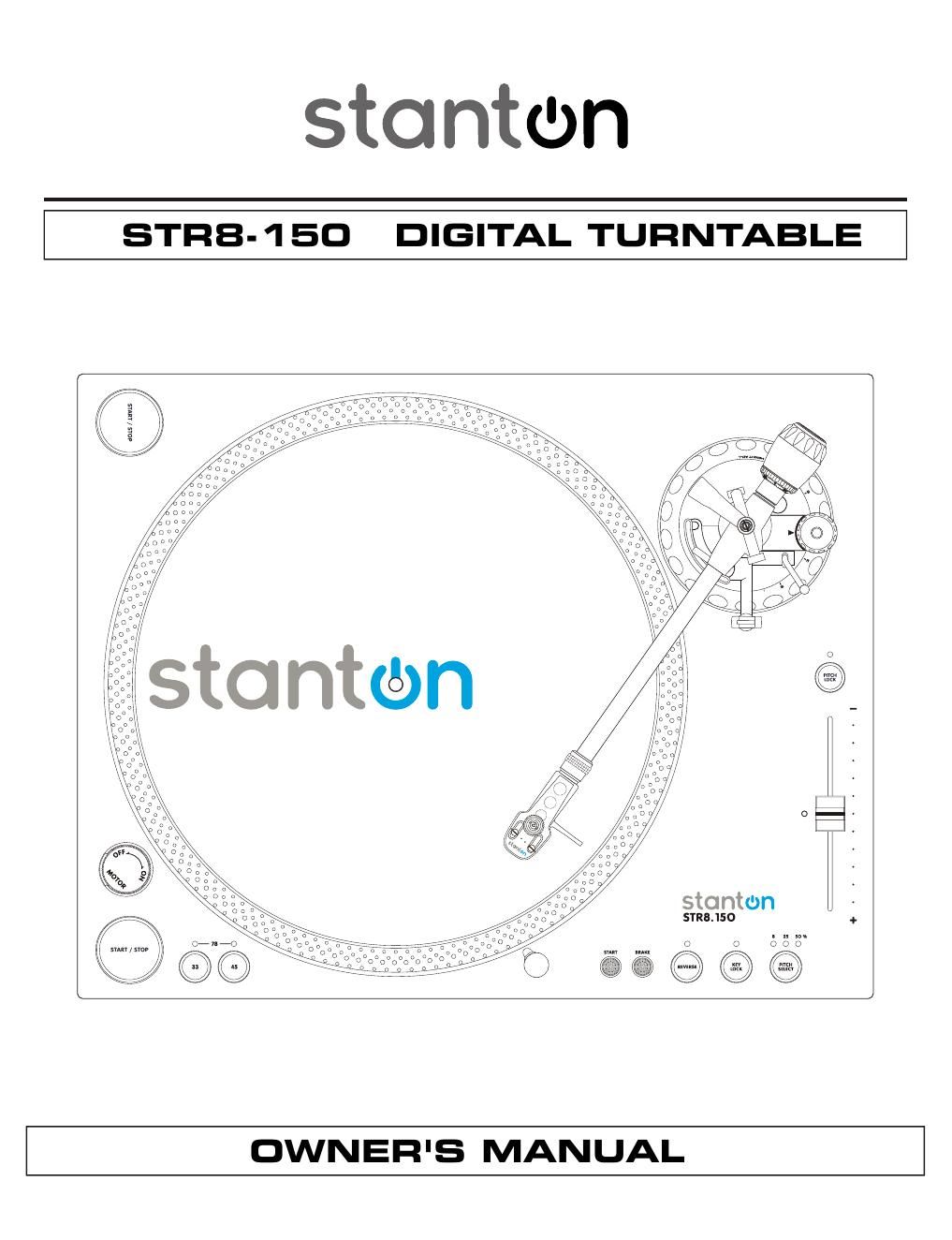 stanton str 8150 owners manual