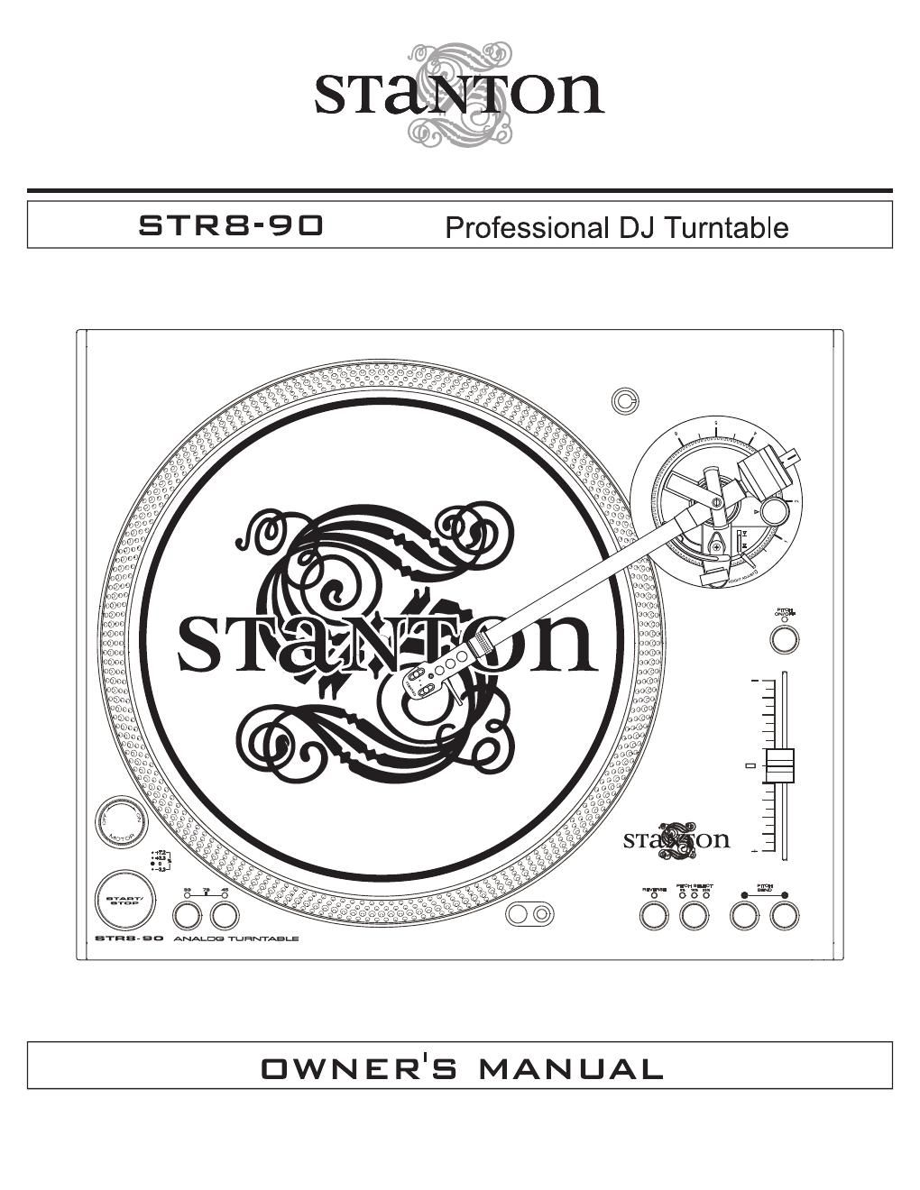 stanton str 890 owners manual