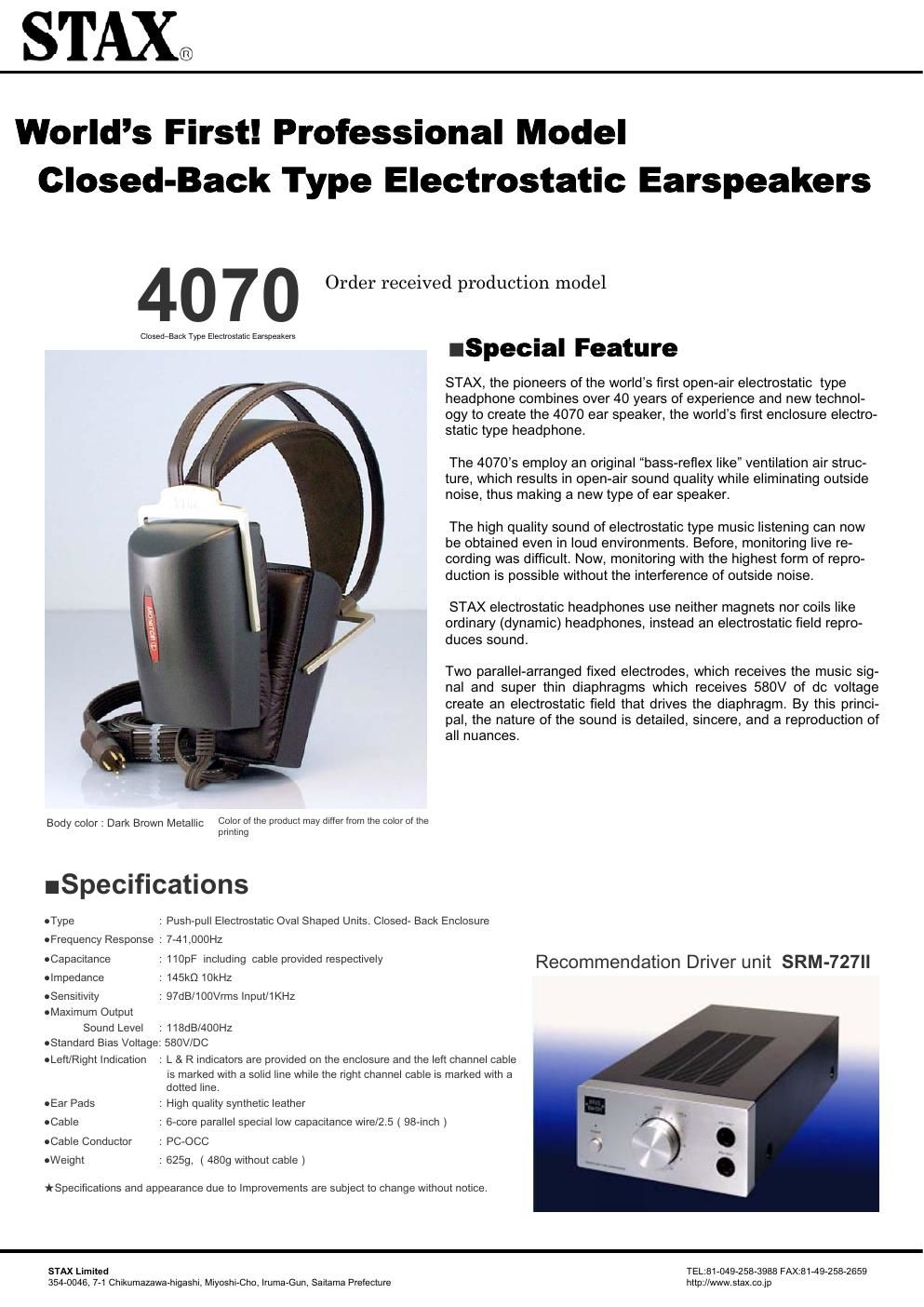 stax 4070 brochure