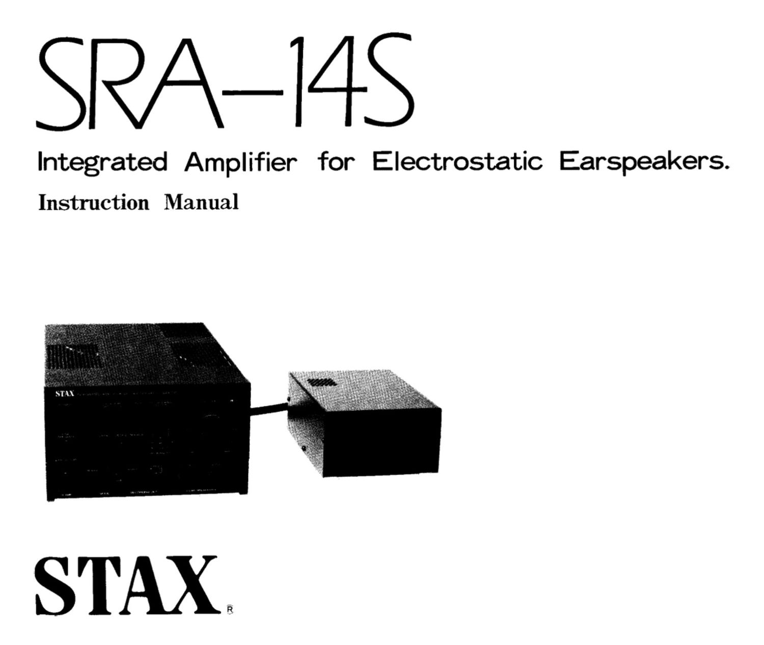stax sra 14 s owners manual
