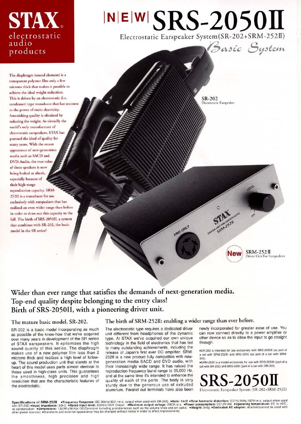 stax srs 2050 mk2 brochure