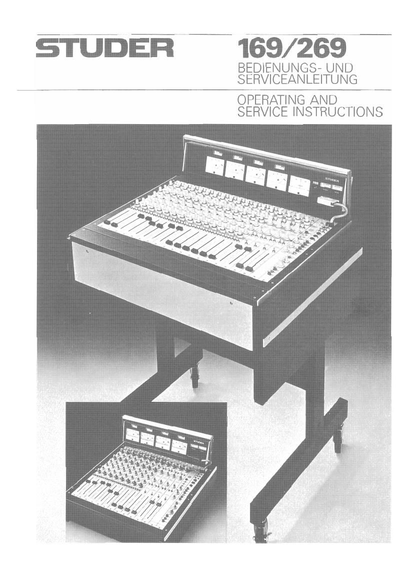 Studer 169 Service Manual 1