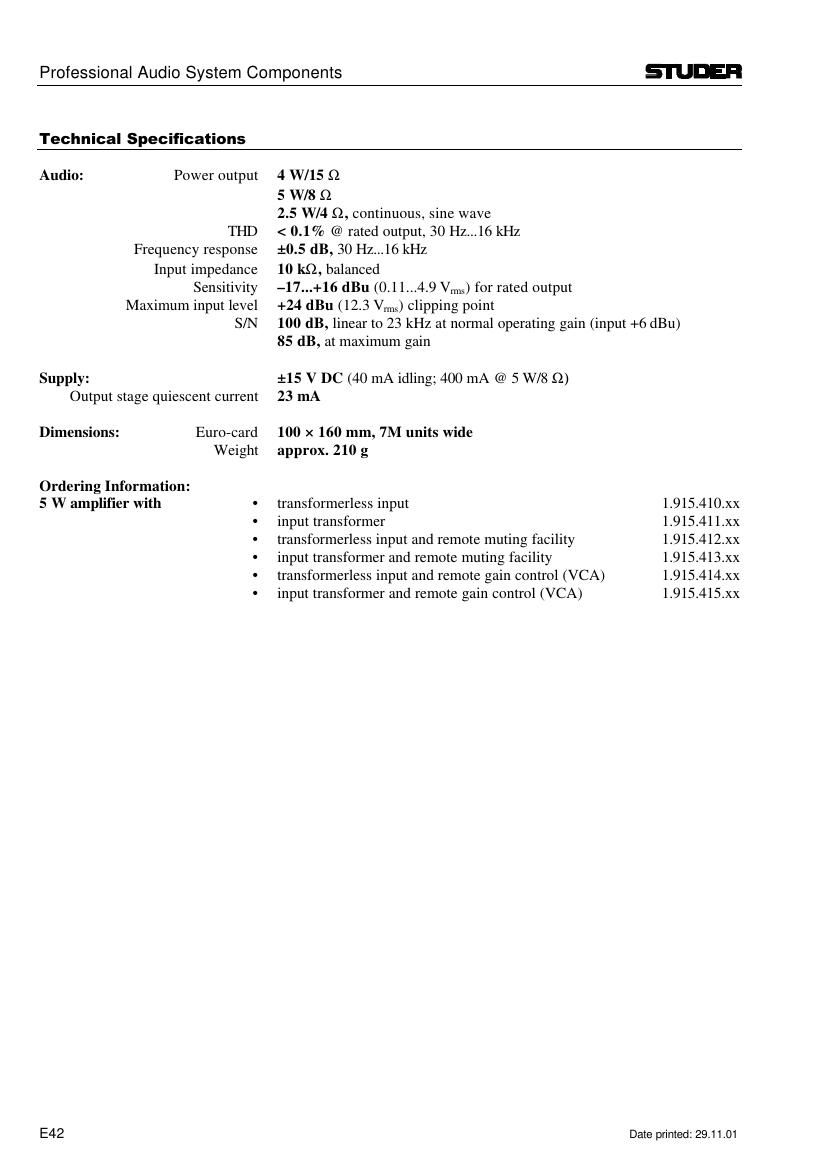 Studer 928 Service Manual 4