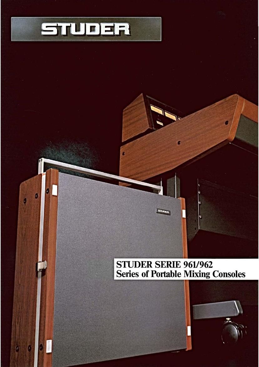 Studer 961 Brochure