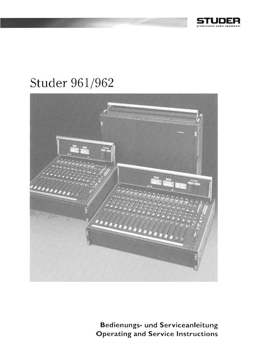 Studer 961 Service Manual 1