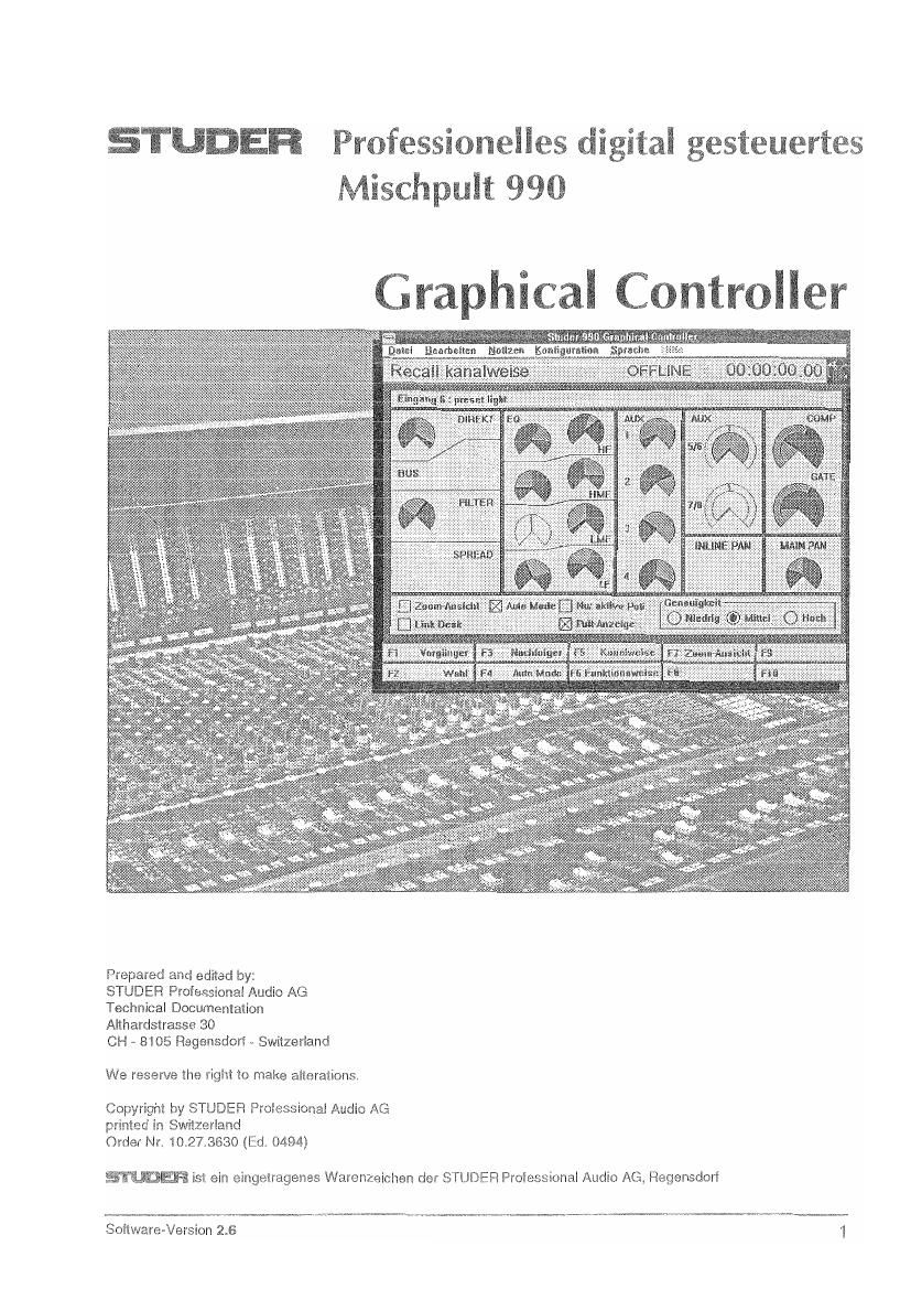 Studer 990 GC Service Manual