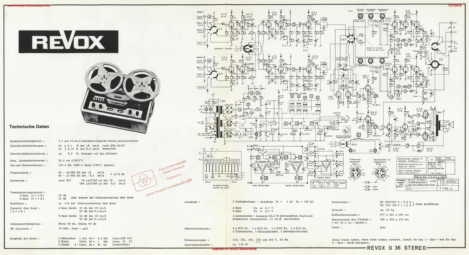 Studer Revox G36 tape sm