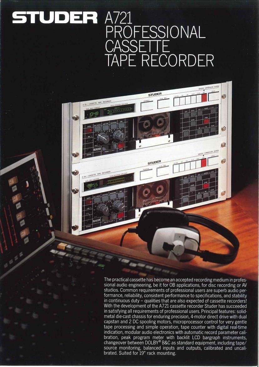 Studer A 721 Brochure