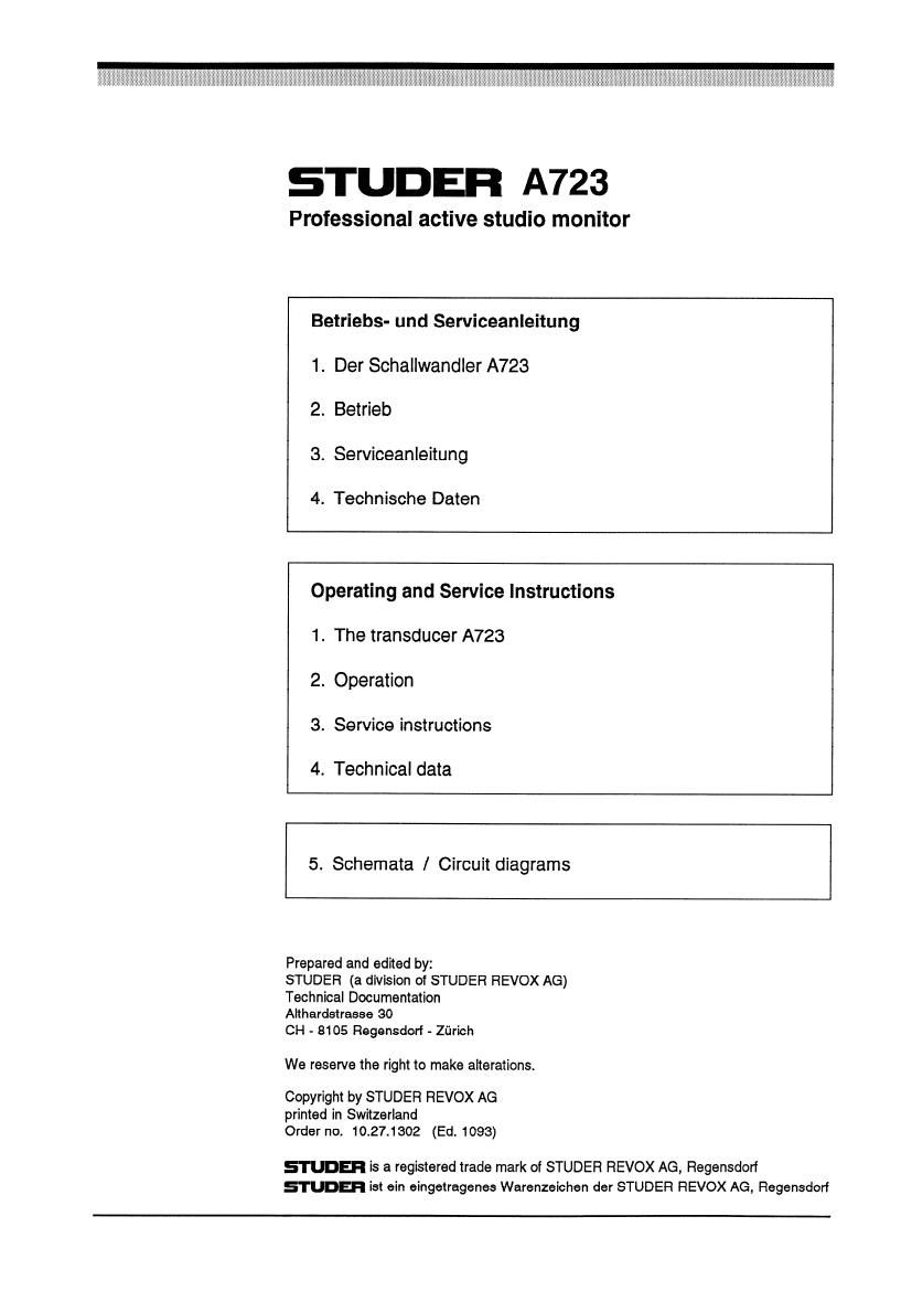 studer a 723 service manual