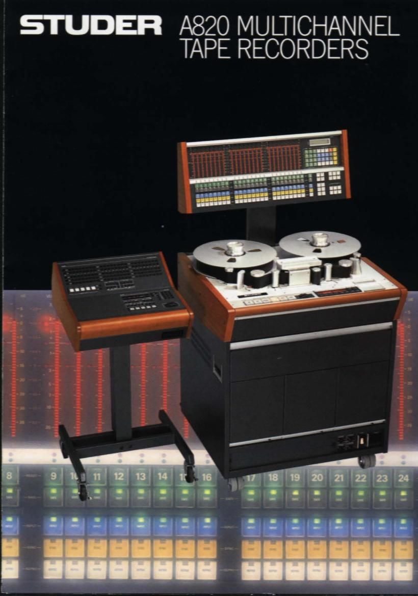 studer a 820 mch brochure