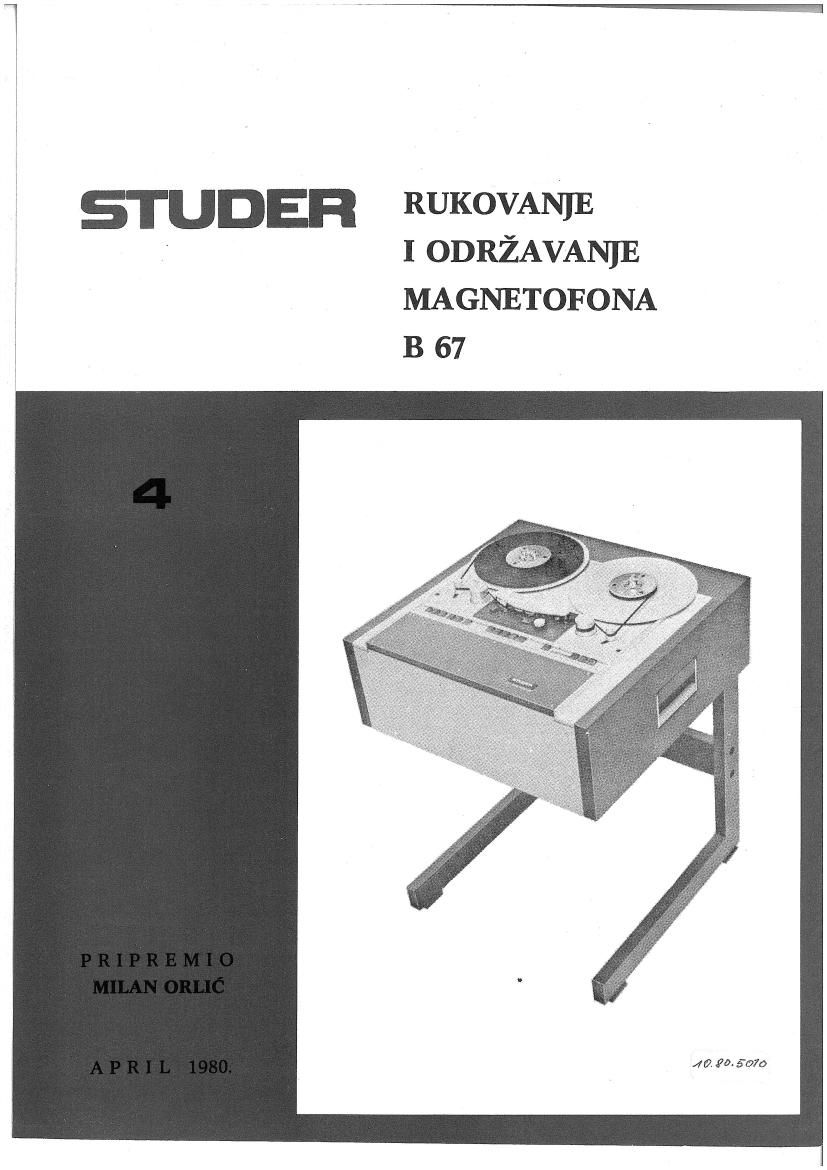 studer b 67 service manual